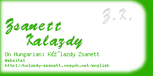 zsanett kalazdy business card